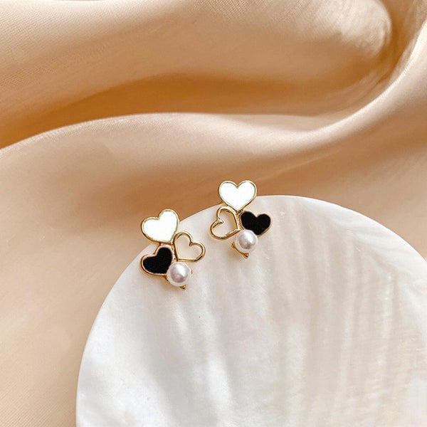 Fashion Pearl Exaggerated Drop Earrings Retro Boho Bloom