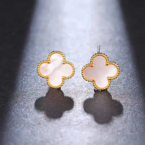 Anti Tarnish Cute Lil White Stud Earring Boho Bloom