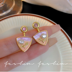 Golden Retro Enamel Earring Boho Bloom