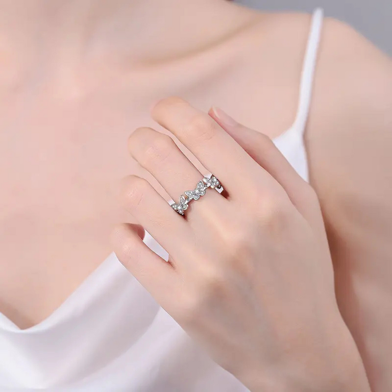 Butterfly Motif Ring Boho Bloom