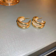 Gold-Tone Hoop Earrings Boho Bloom
