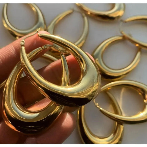 Anti tarnish amazing gold hoop earrings Boho Bloom