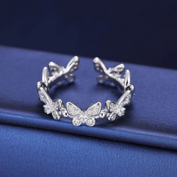 Butterfly Motif Ring Boho Bloom