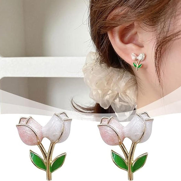 Vintage Pearl Halo Hoop Earrings Boho Bloom