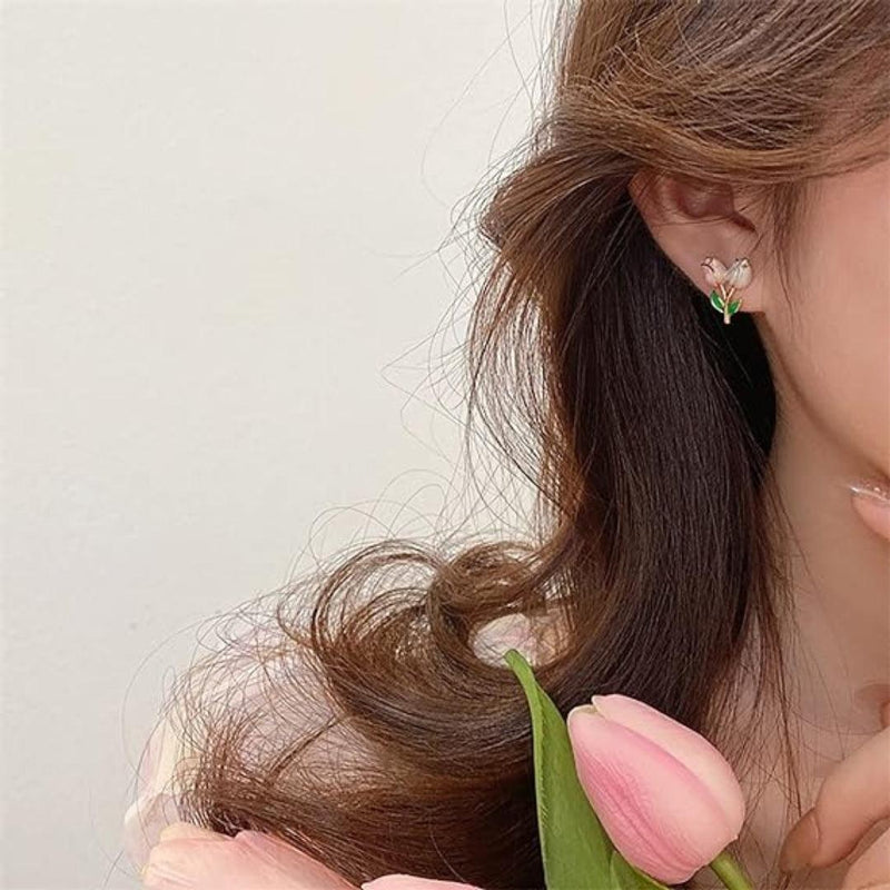 Vintage Pearl Halo Hoop Earrings Boho Bloom