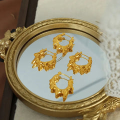 Anti tarnish small gold hoop earrings Boho Bloom