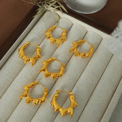 Anti tarnish small gold hoop earrings Boho Bloom