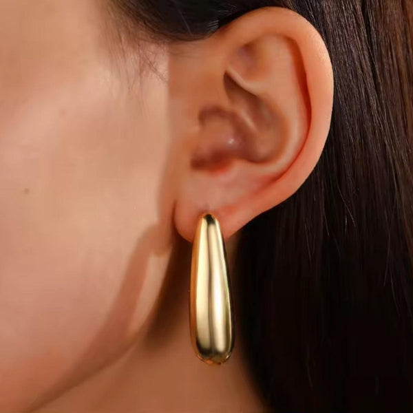 Gold Statement Drop Earrings Boho Bloom