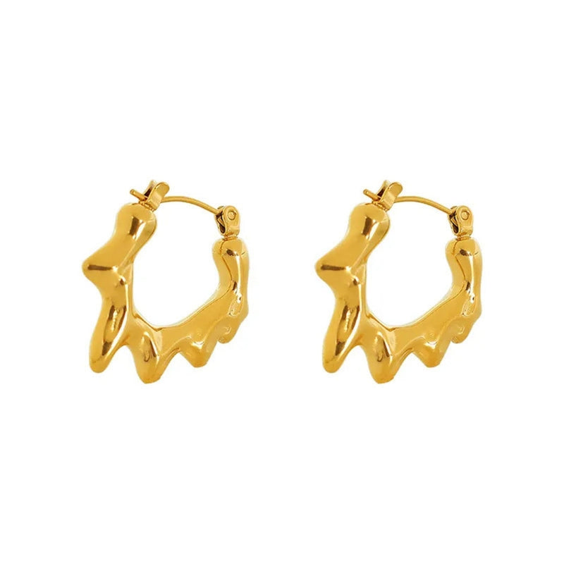 Anti tarnish small gold hoop earrings Boho Bloom