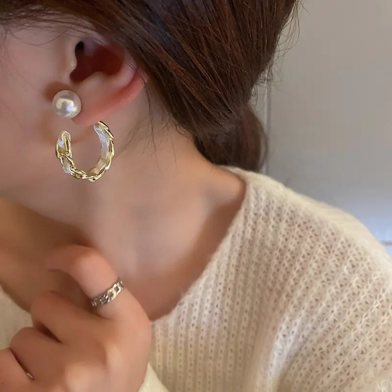 Authentic Party Wear Pearl Hoop Earring Boho Bloom