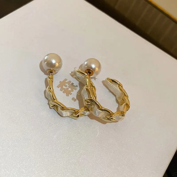Authentic Party Wear Pearl Hoop Earring Boho Bloom