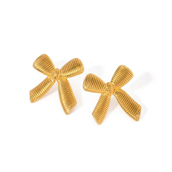 Anti Tarnish Classic Bow Stud Earring Boho Bloom