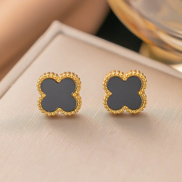 Anti Tarnish Cute Lil Black Stud Earring Boho Bloom