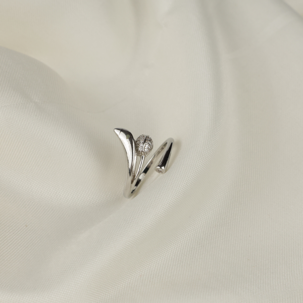 Elegant Silver Ring Boho Bloom