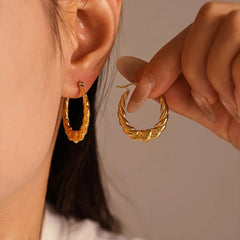 Anti tarnish heart hoop earrings Boho Bloom
