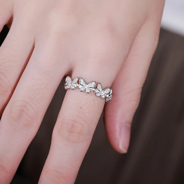 Butterfly Motif Ring Boho Bloom