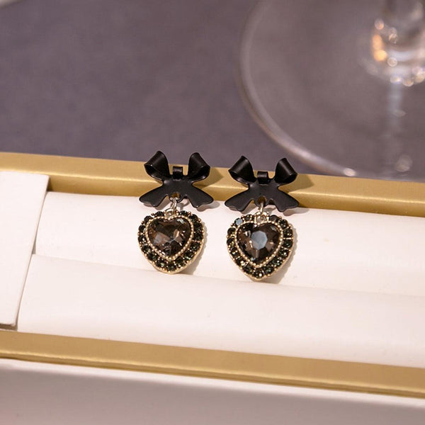 Sweet Drop Zircon Stone Pearl Earrings Boho Bloom
