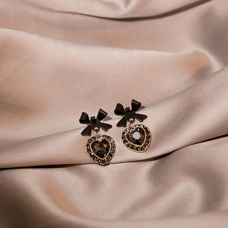 Sweet Drop Zircon Stone Pearl Earrings Boho Bloom