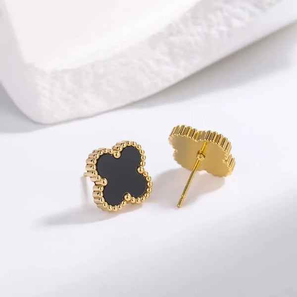 Anti Tarnish Cute Lil Black Stud Earring Boho Bloom