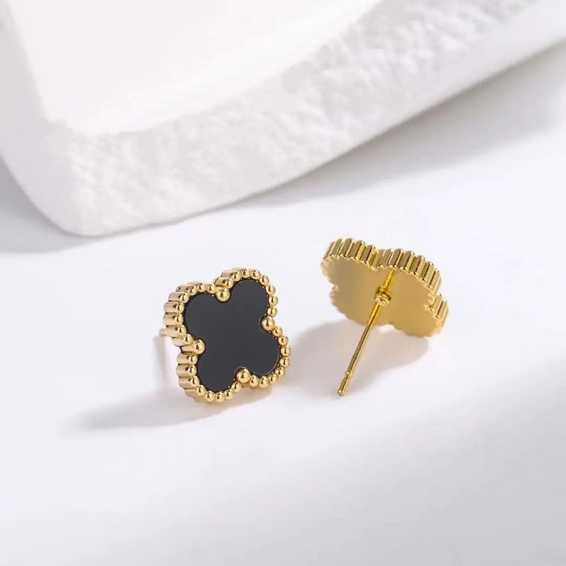 Anti Tarnish Cute Lil Black Stud Earring Boho Bloom