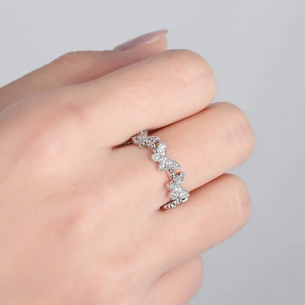Butterfly Motif Ring Boho Bloom
