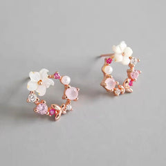 Minimal Dreamy Floral Earrings Boho Bloom
