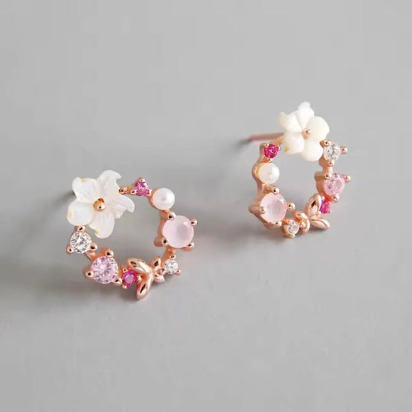 Minimal Dreamy Floral Earrings Boho Bloom