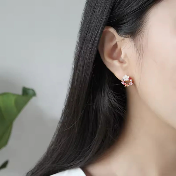 Minimal Dreamy Floral Earrings Boho Bloom