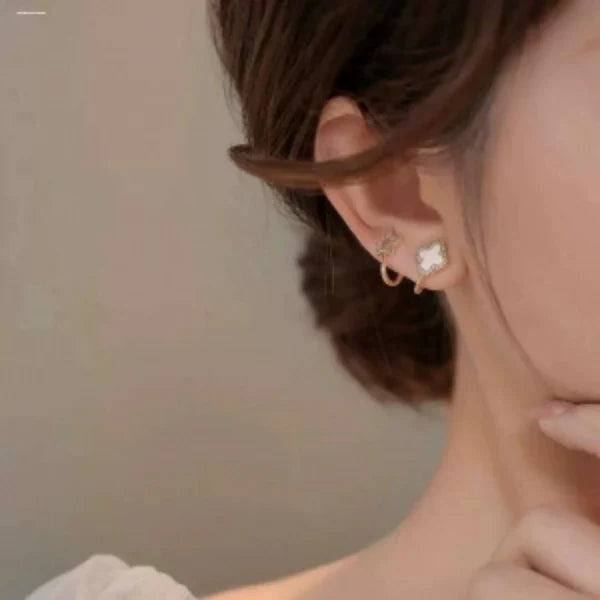 Clovers White Star Earring Boho Bloom