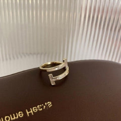 Gold Double-Band Open Ring Boho Bloom