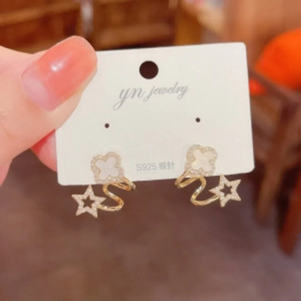 Clovers White Star Earring Boho Bloom