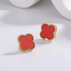 Anti Tarnish Cute Lil Red Stud Earring Boho Bloom