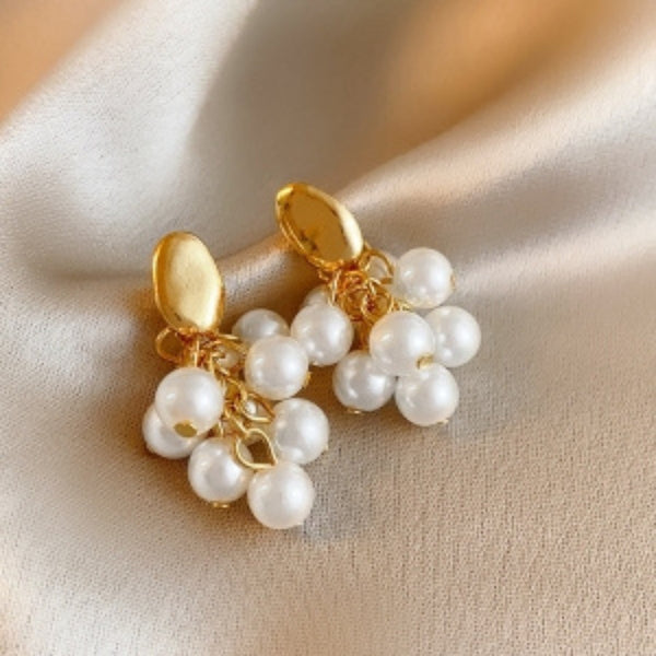 Grape Natural Pearl Earrings Boho Bloom
