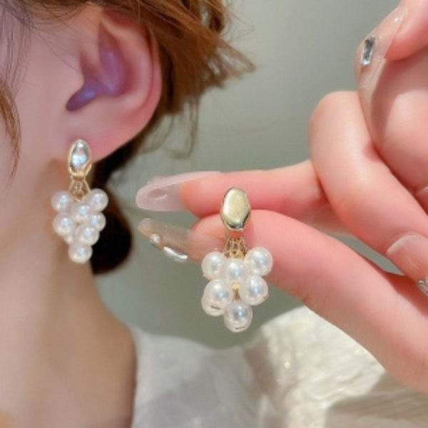 Grape Natural Pearl Earrings Boho Bloom