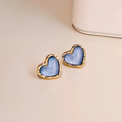 Mini Heart Enamelled Studs Boho Bloom