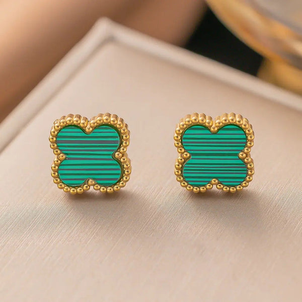 Anti Tarnish Cute Lil Green Stud Earring Boho Bloom