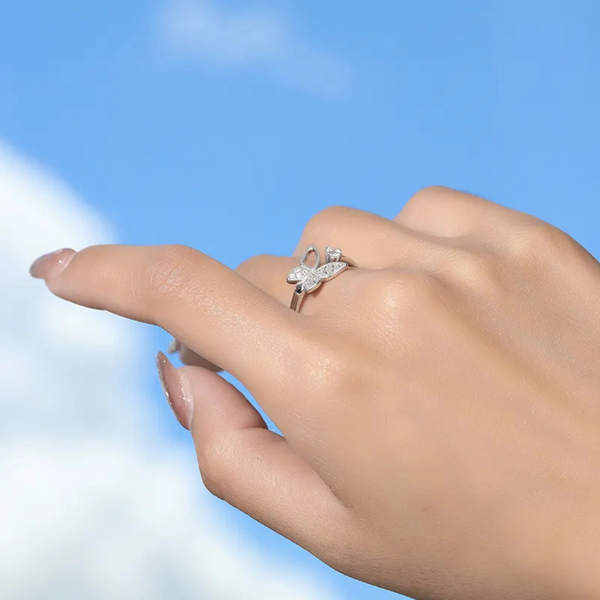 Butterfly Crystal Ring Boho Bloom