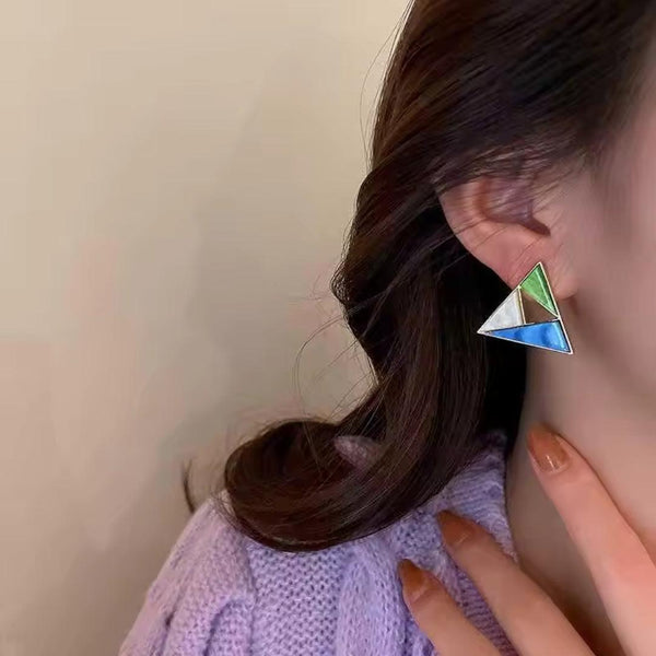 Triangle Geometric Earrings Boho Bloom