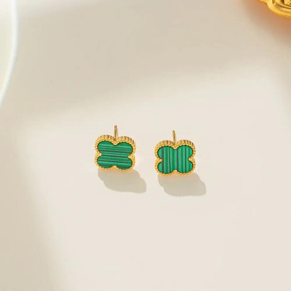 Anti Tarnish Cute Lil Green Stud Earring Boho Bloom