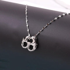 Silver Necklace with Swan Pendant Boho Bloom