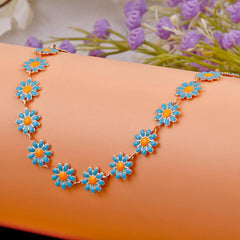 Daisy Flower Necklace Boho Bloom