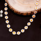 Daisy Flower Necklace Boho Bloom
