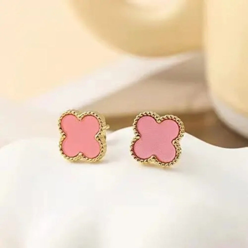 Anti Tarnish Cute Lil Pink Stud Earring Boho Bloom