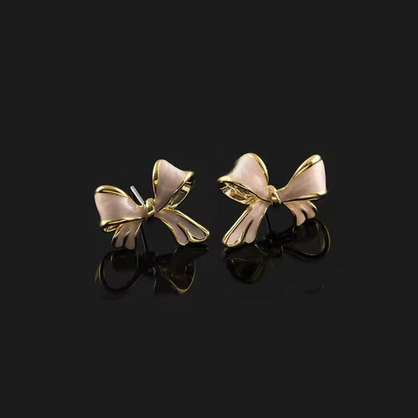 Exquisite Bow Gold Studs Boho Bloom