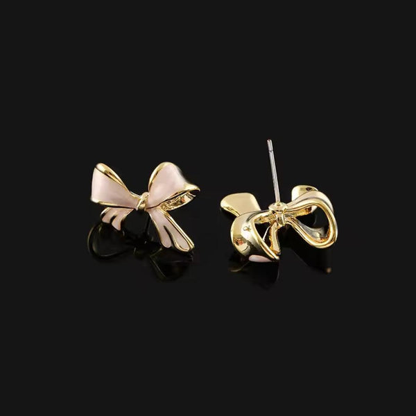 Exquisite Bow Gold Studs Boho Bloom