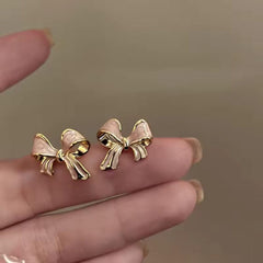 Exquisite Bow Gold Studs Boho Bloom