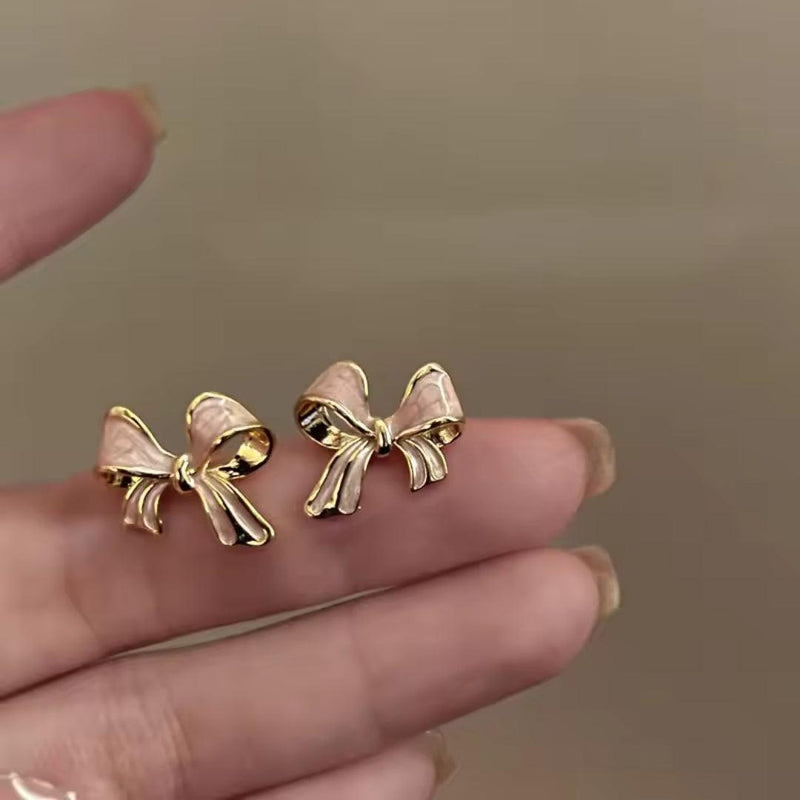 Exquisite Bow Gold Studs Boho Bloom