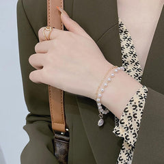 Pearl and Chain Bracelet Boho Bloom