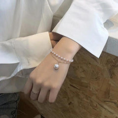Pearl and Chain Bracelet Boho Bloom