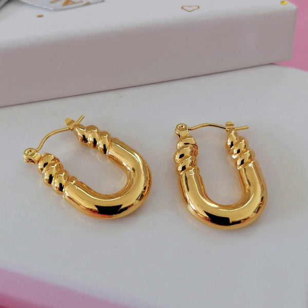 Anti tarnish trendy gold earrings Boho Bloom